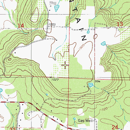 Topographic Map of Red Lick Mountain, AR