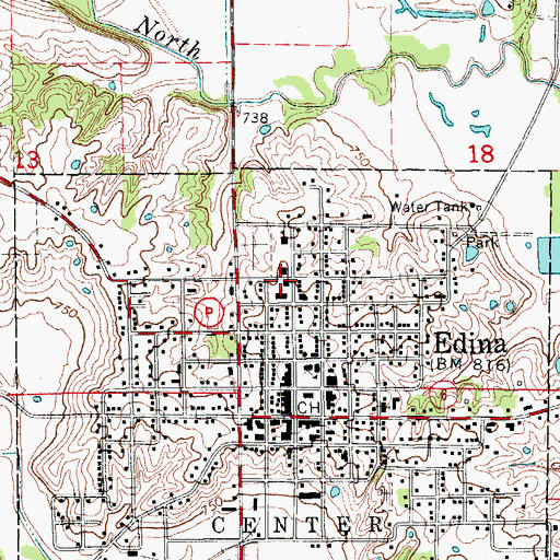 Topographic Map of Saint Josephs Convent, MO