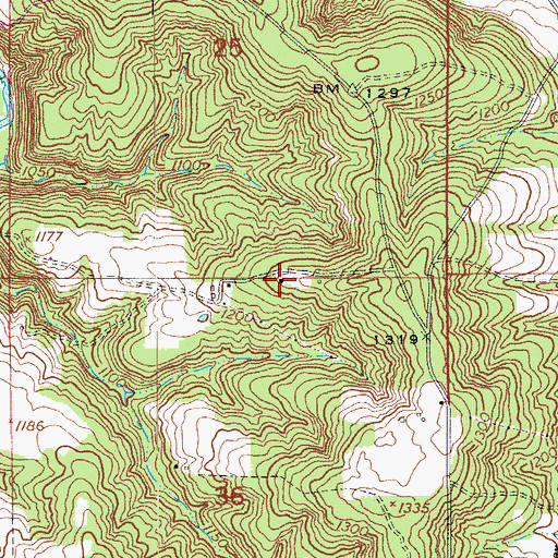 Topographic Map of Blackjack School (historical), MO