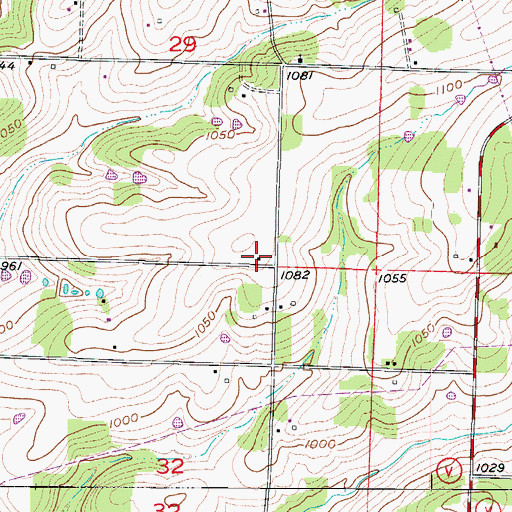 Topographic Map of McBee School (historical), MO