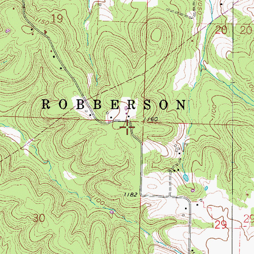Topographic Map of Birdseye School (historical), MO