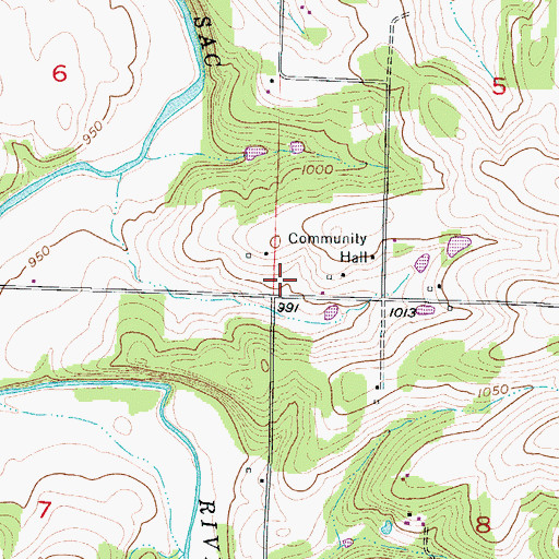 Topographic Map of New Site School (historical), MO