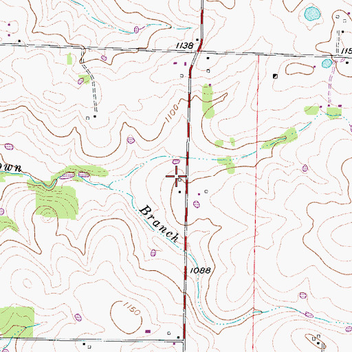 Topographic Map of Center Hill Church (historical), MO