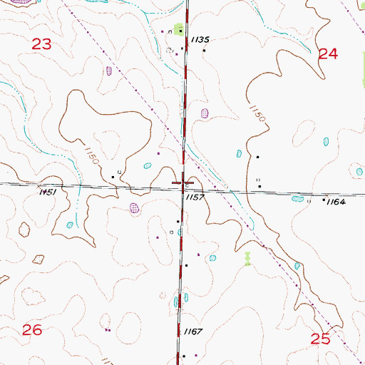 Topographic Map of Coleman School (historical), MO
