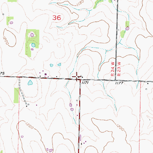 Topographic Map of Pleasant Hope School (historical), MO