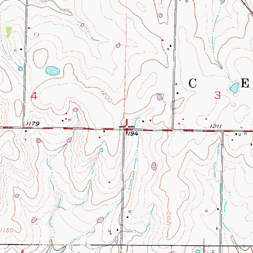 Topographic Map of Fairview School (historical), MO