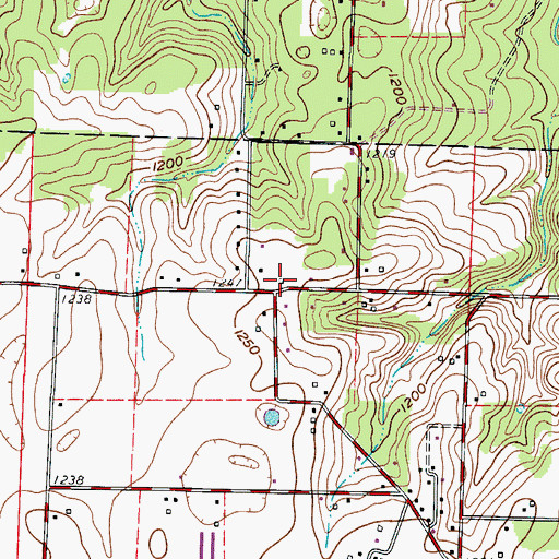 Topographic Map of Schuyler School (historical), MO