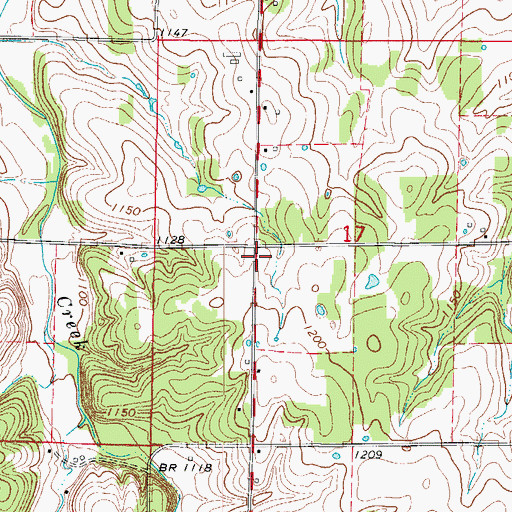 Topographic Map of Sycamore School (historical), MO