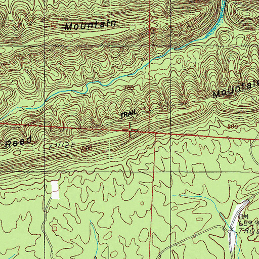 Topographic Map of Reed Mountain, AR