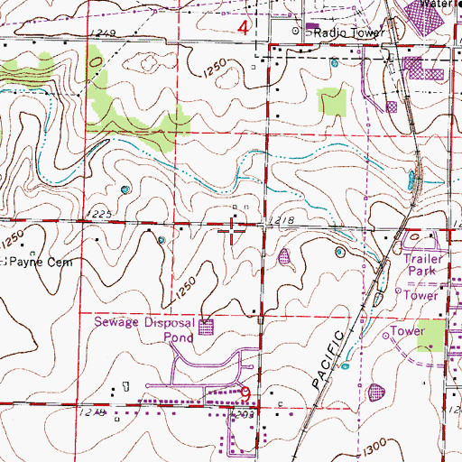 Topographic Map of Bell Victory School (historical), MO
