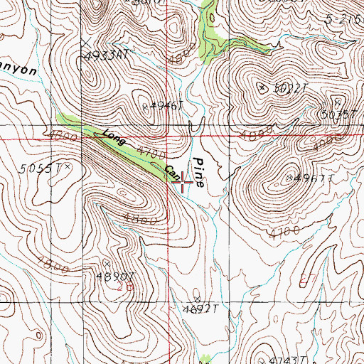 Topographic Map of Long Canyon, AZ