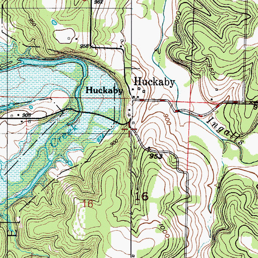 Topographic Map of Eagle Hill School (historical), MO