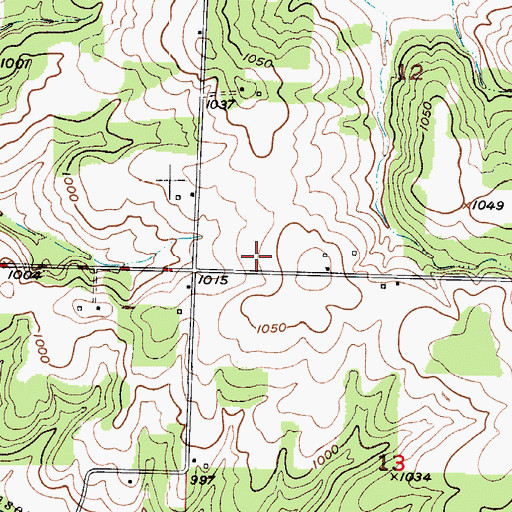 Topographic Map of Victor School (historical), MO