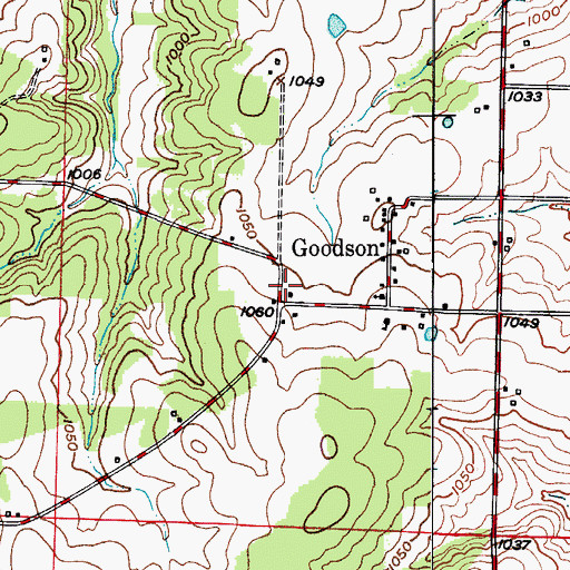 Topographic Map of Emma D School (historical), MO