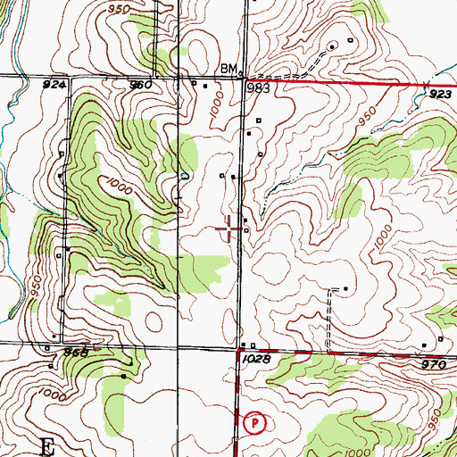 Topographic Map of Independence School (historical), MO