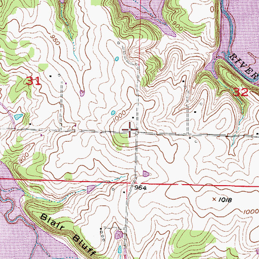 Topographic Map of Mount Bethel School (historical), MO