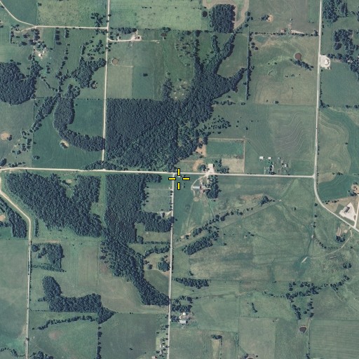 Aerial/Satellite Image of Pleasant Ridge School (historical), MO