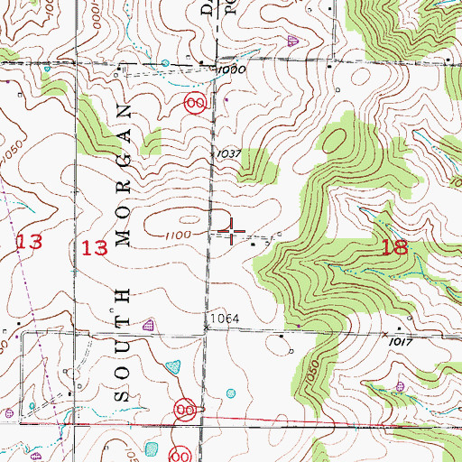 Topographic Map of Edgewood School (historical), MO