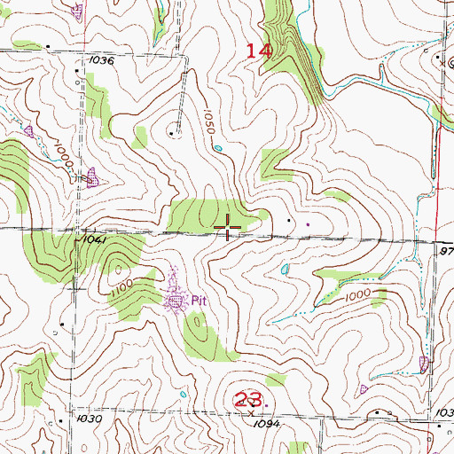 Topographic Map of College Hill School (historical), MO