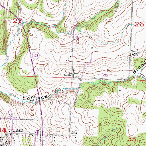 Topographic Map of Kinder School (historical), MO