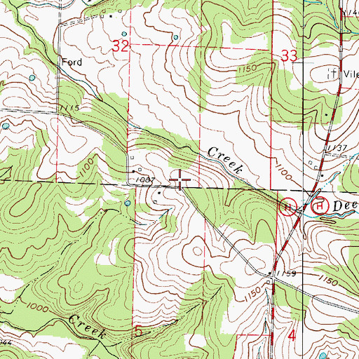 Topographic Map of Wells School (historical), MO