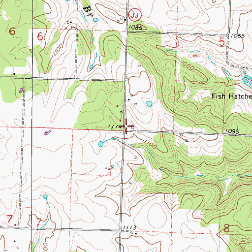 Topographic Map of Scrougeout School (historical), MO