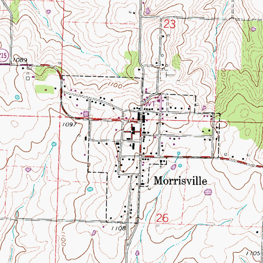 Topographic Map of Consolidated School Number 5, MO