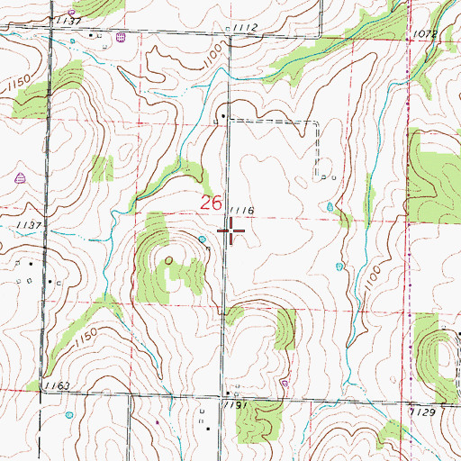 Topographic Map of Pleasant Grove School (historical), MO