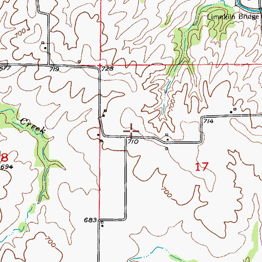 Topographic Map of Gregory School (historical), MO