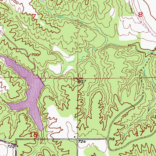 Topographic Map of Egypt, MO