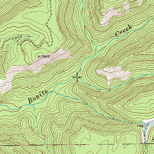 Topographic Map of Long Canyon, AZ