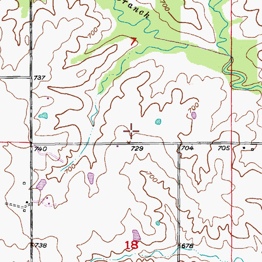 Topographic Map of Hillside School (historical), MO
