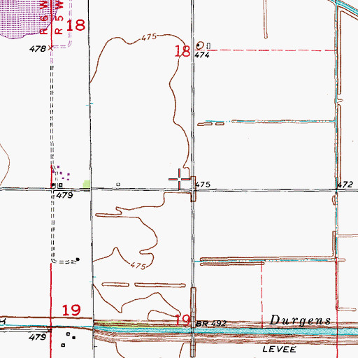 Topographic Map of Maple Grove School (historical), MO