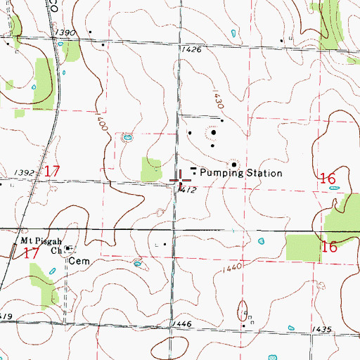Topographic Map of Lee School (historical), MO