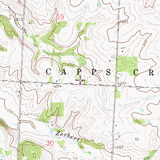 Topographic Map of Archibald School (historical), MO