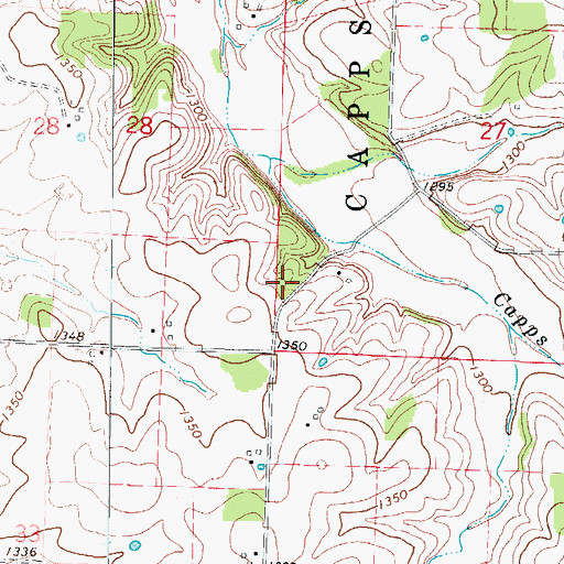 Topographic Map of Henneman School (historical), MO