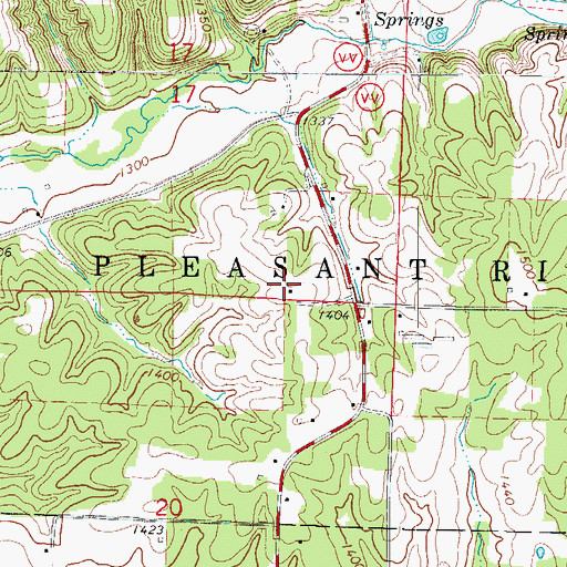 Topographic Map of Lone Hill School (historical), MO