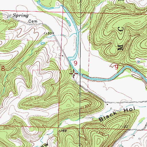 Topographic Map of Star School (historical), MO