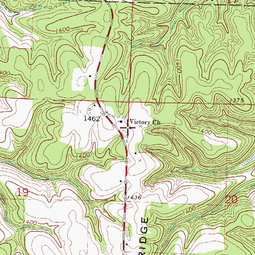 Topographic Map of Victory School (historical), MO