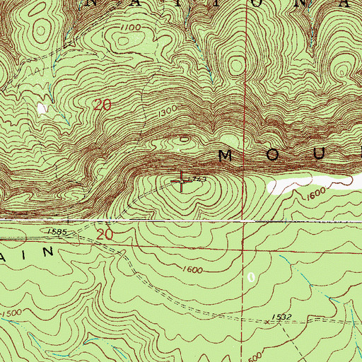 Topographic Map of Rich Mountain, AR