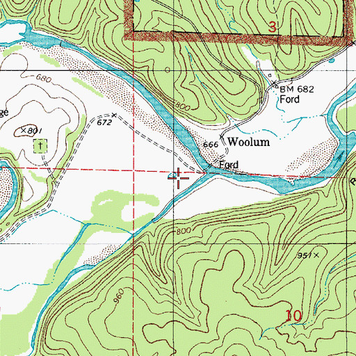 Topographic Map of Richland Creek, AR