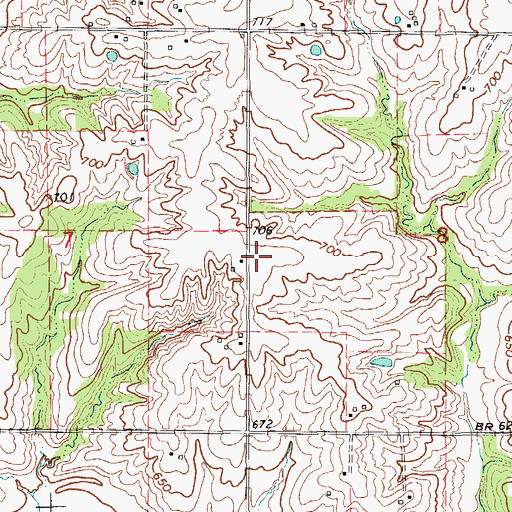 Topographic Map of Oak Grove School (historical), MO