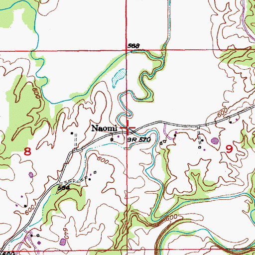Topographic Map of Tucker's Mill (historical), MO