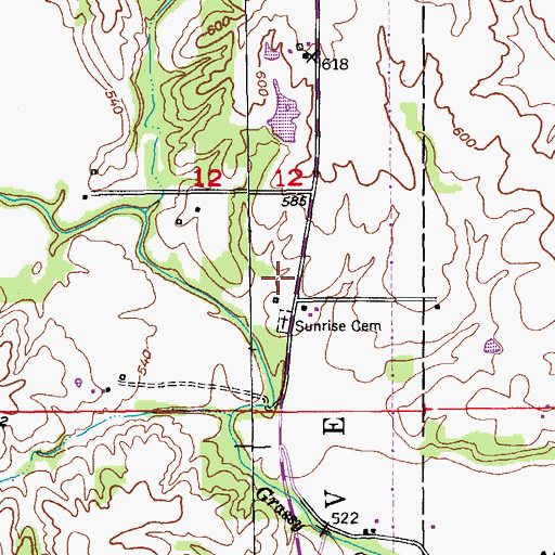 Topographic Map of Scott School (historical), MO
