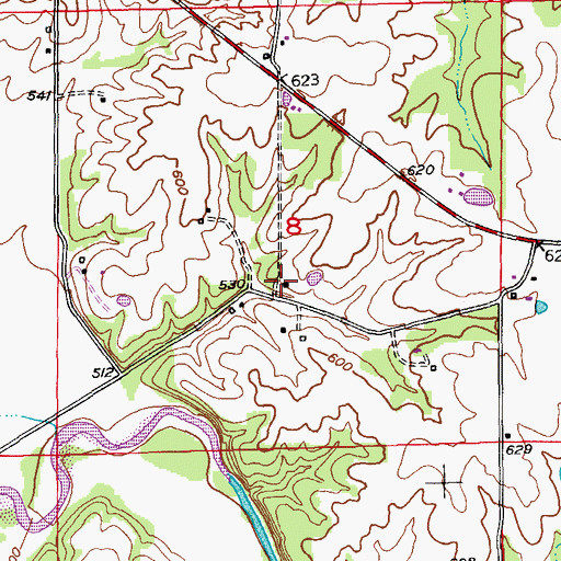 Topographic Map of Sudduth School (historical), MO