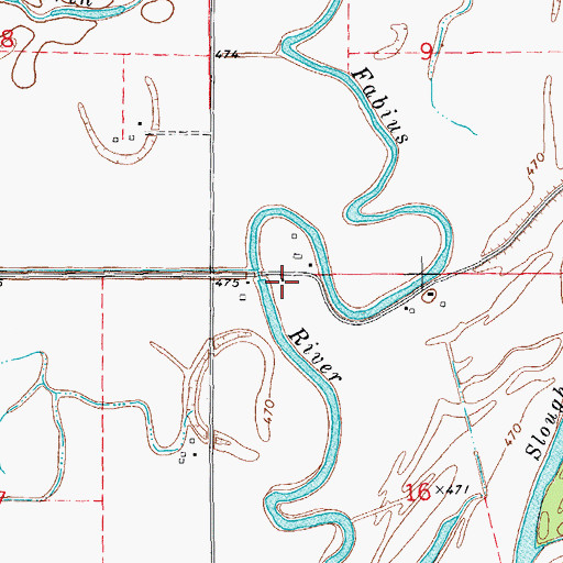 Topographic Map of Willow Bend School (historical), MO