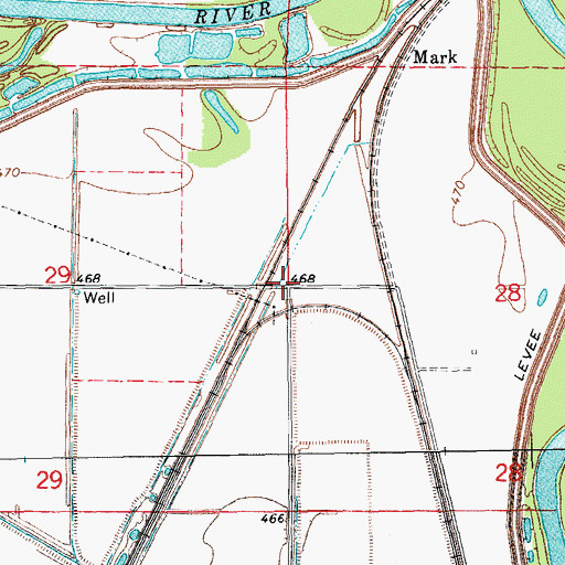 Topographic Map of Dunsford, MO