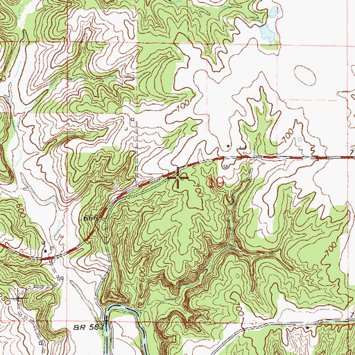 Topographic Map of Spence School (historical), MO