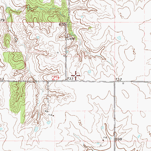 Topographic Map of Davis School (historical), MO