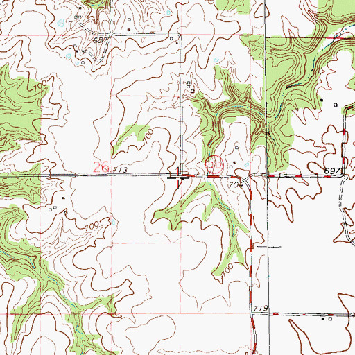 Topographic Map of Day School (historical), MO